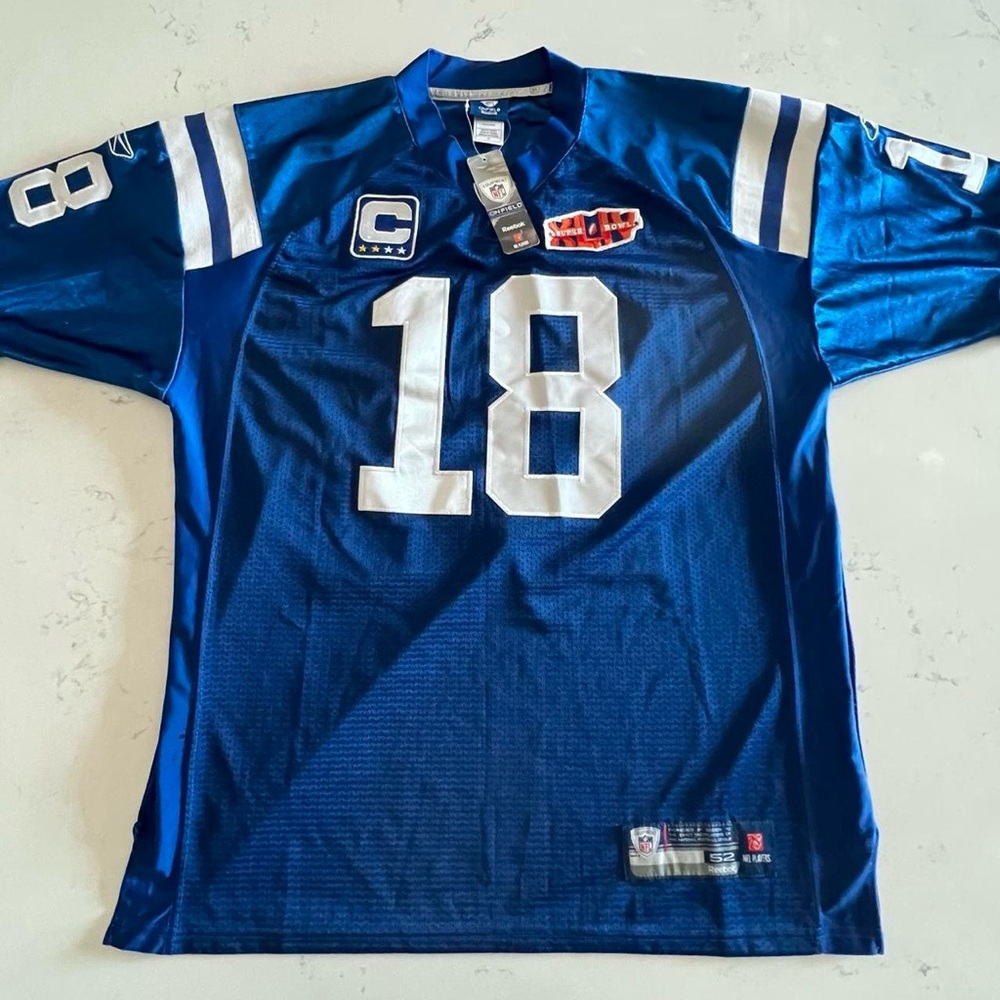 2010 NWT Peyton Manning Super Bowl XLIV Jersey Sz 52